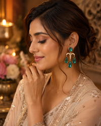 Statement Crystal Drop Earrings for Women | Party & Festive Wear