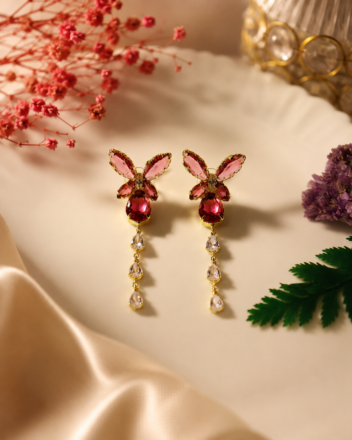 Rosé Flutter Earrings