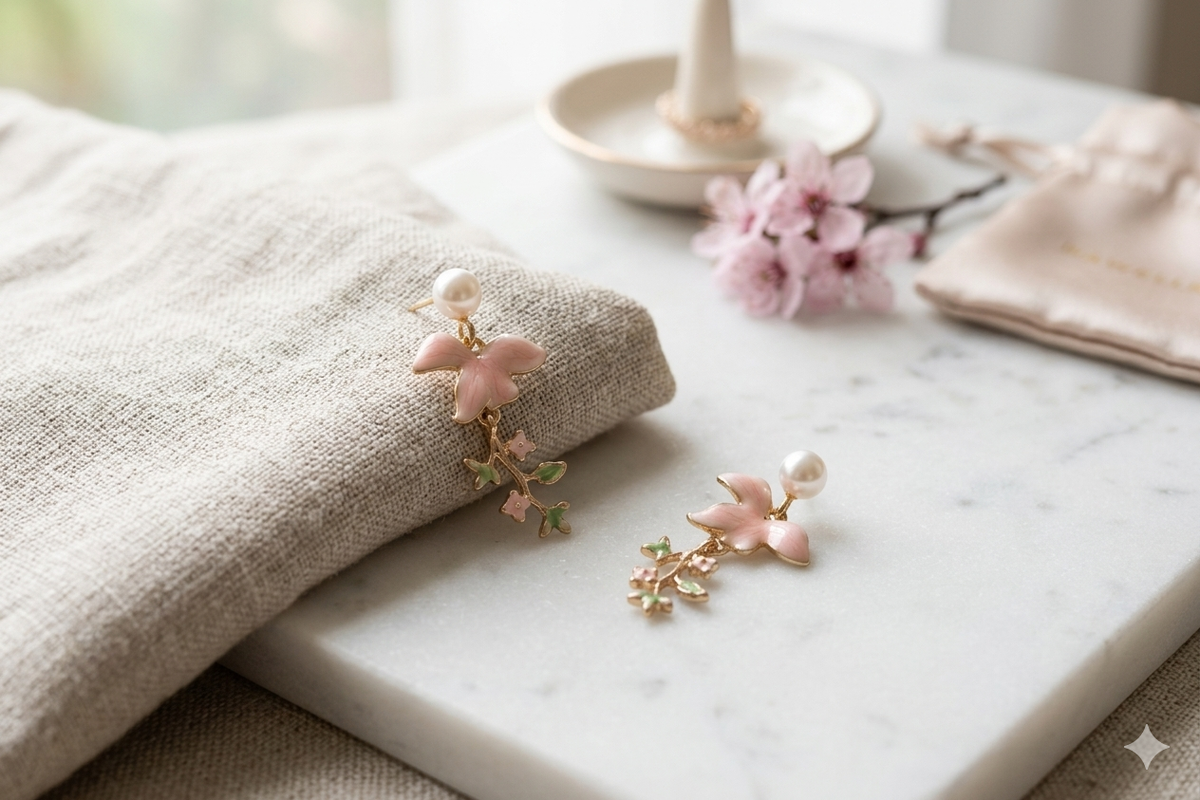 Spring Bloom Enamel Earrings