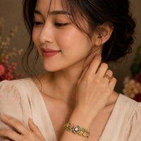 Botanical Bloom Ring & Bracelet Combo