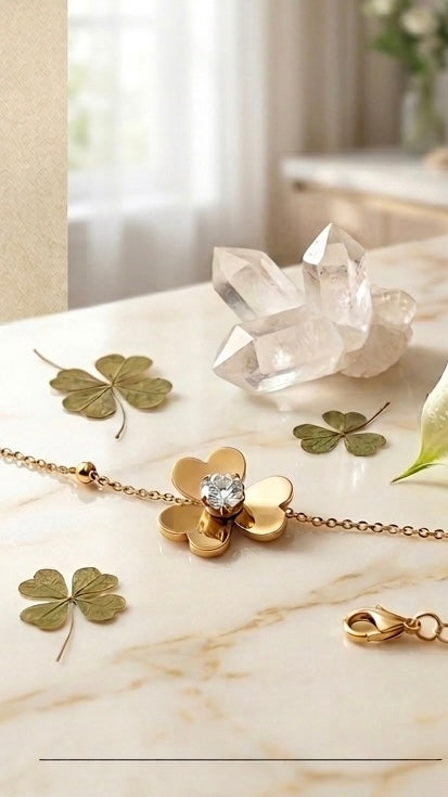 Lucky Clover Anti Tarnish Bracelet