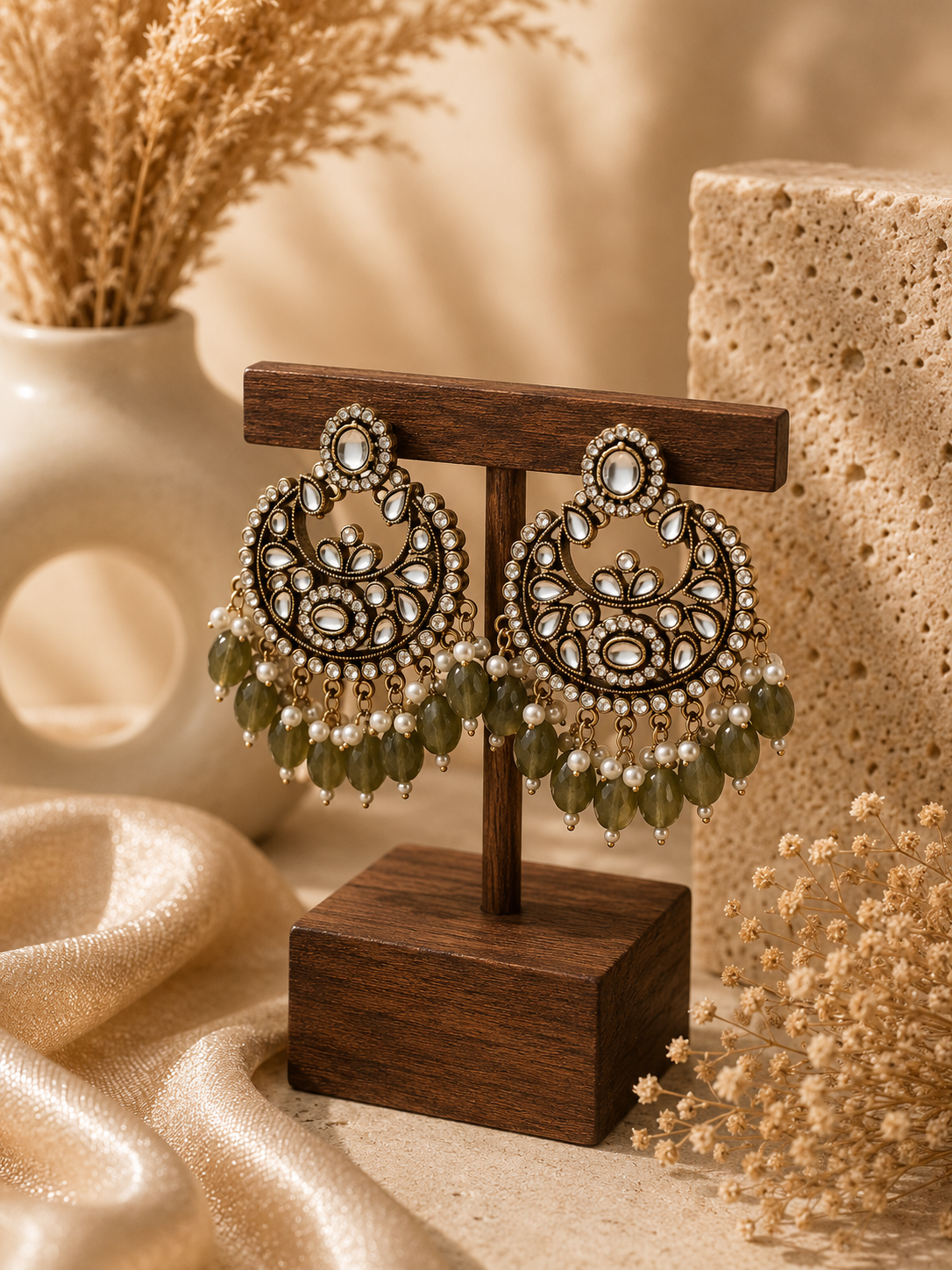 Kundan Chandbali Earrings for Women | Wedding & Festive Jewellery