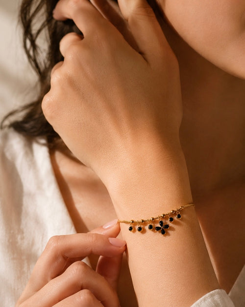 Midnight Bloom Anti Tarnish Bracelet
