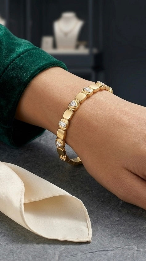 Celeste Crystal Link Anti Tarnish Bracelet