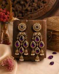 Reverse AD Chandbali Earrings for Women | Party & Wedding Wear