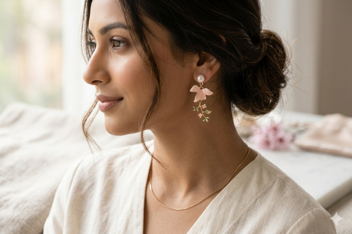 Spring Bloom Enamel Earrings