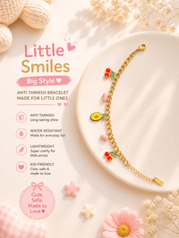 Little Smiles Big Style Cherry & Avocado Charm Bracelet