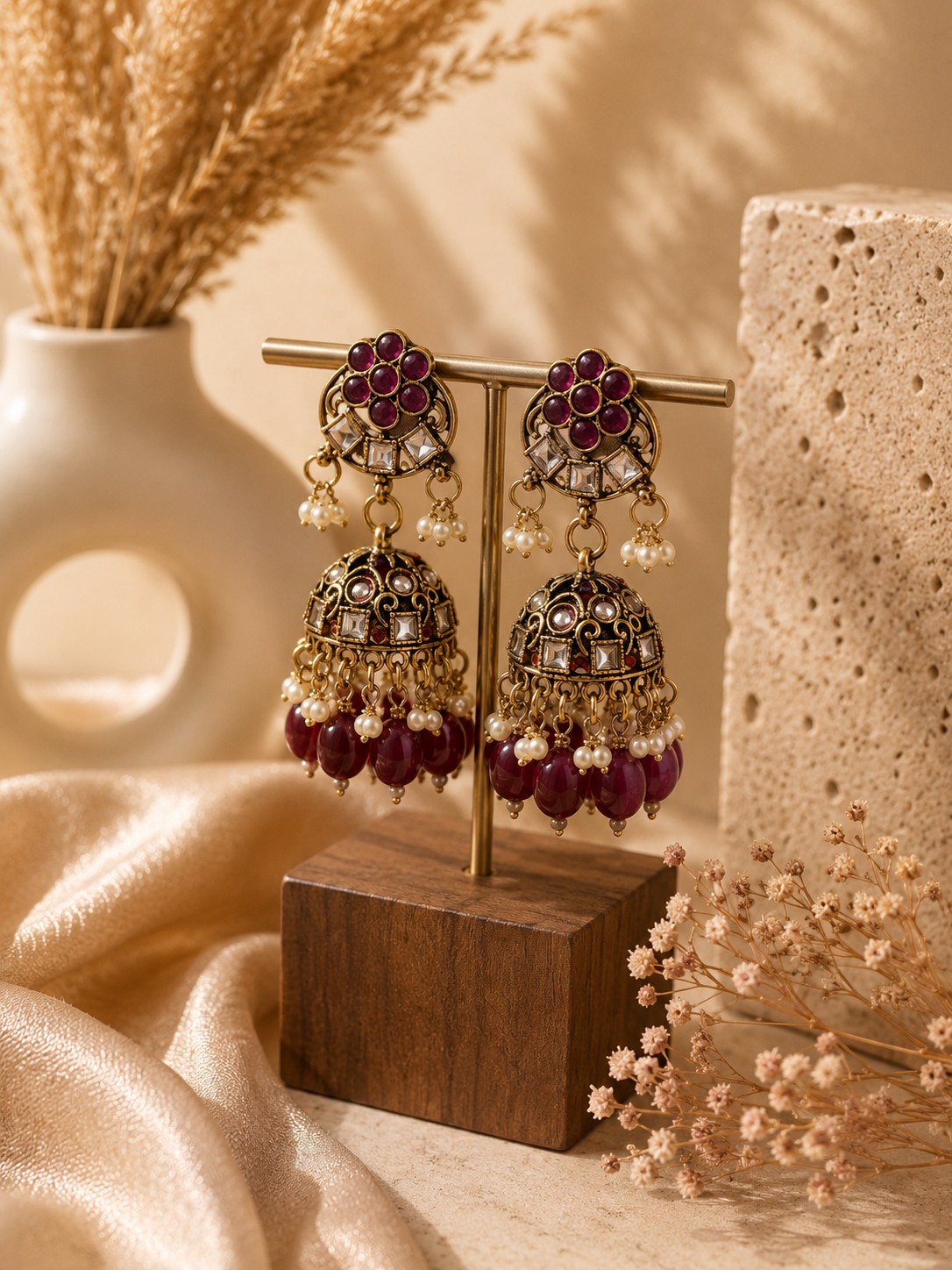 Polki Jhumki Earrings for Women | Wedding & Festive Jewellery