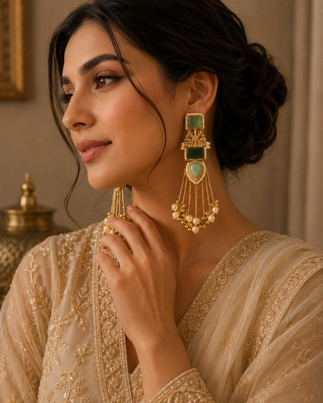 Mehr-e-Kashmir Heritage Earrings