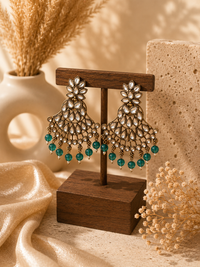 Polki Chandbali Earrings for Women | Festive Wedding Jewellery