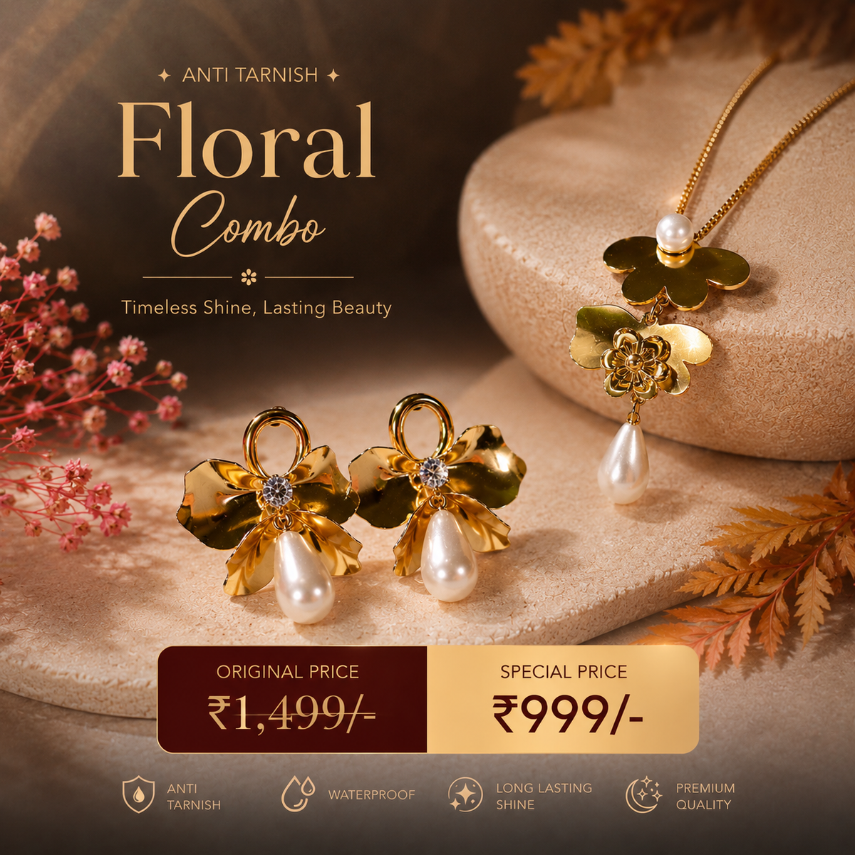 Pearl Blossom Floral Combo