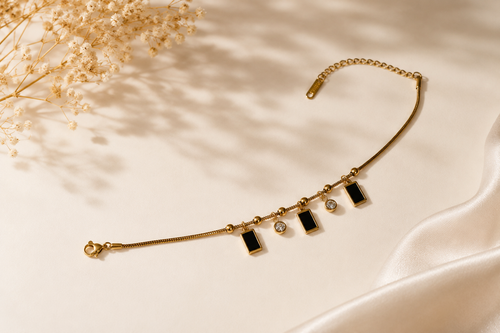 Noir Luxe Charm Bracelet