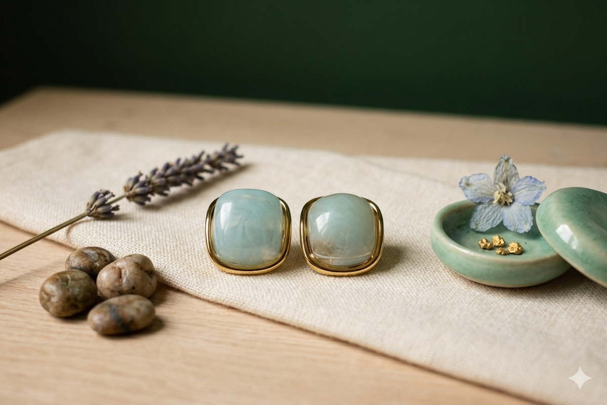 Aurora Resin Stud Earrings
