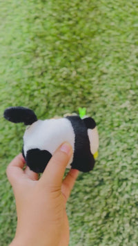 Rotating Panda Plush Keychain with Bamboo | Cute Soft Toy Bag Charm & Keyring | Fun Panda Keychain
